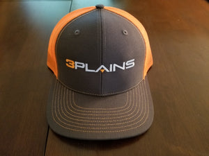 3plains Blaze Orange Black Snapback Hat